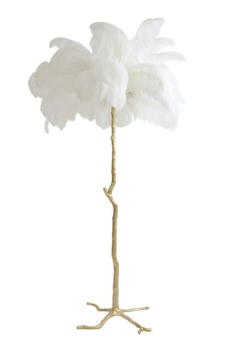 Feather arany/fehér toll állólámpa