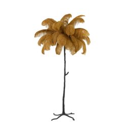 Feather fekete/karamell toll állólámpa