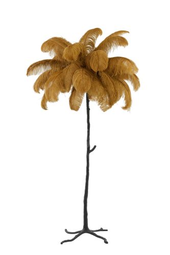 Feather fekete/karamell toll állólámpa