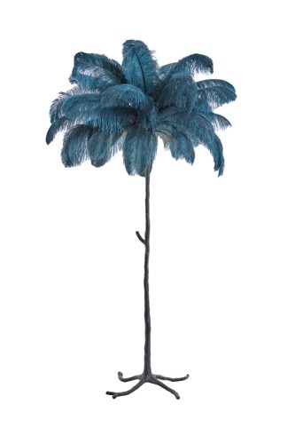 Feather fekete/kék toll állólámpa