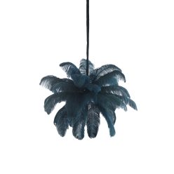 Feather fekete/kék toll függőlámpa