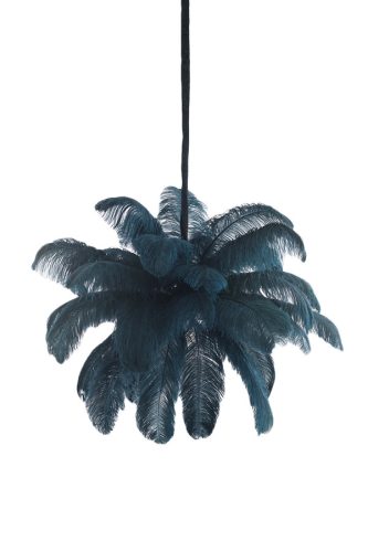 Feather fekete/kék toll függőlámpa