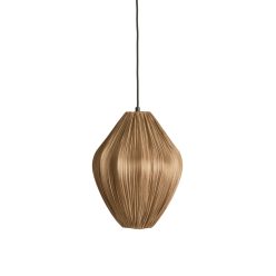 Savina bronz/barna textil függőlámpa S