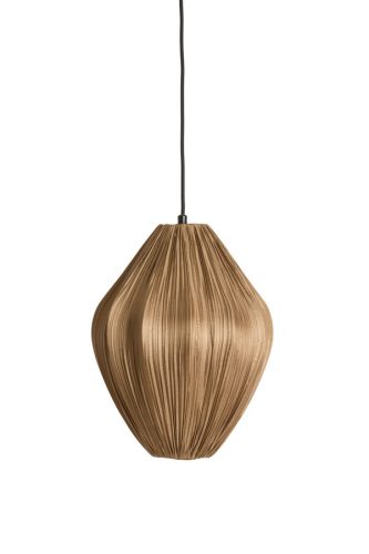 Savina bronz/barna textil függőlámpa S