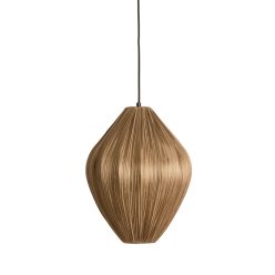 Savina bronz/barna textil függőlámpa M