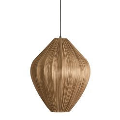 Savina bronz/barna textil függőlámpa L