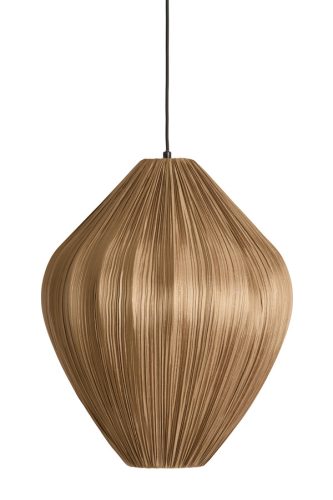 Savina bronz/barna textil függőlámpa L