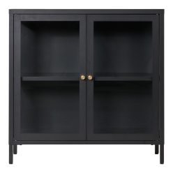 Shelby fekete fém 2 ajtós kabinet