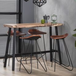 Reno barna vintage bőr bárszék