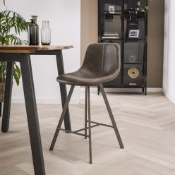 Zigzag taupe műbőr bárszék