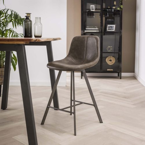 Zigzag taupe műbőr bárszék