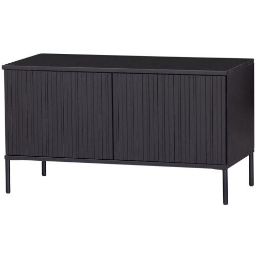 New Gravure fekete fenyőfa TV állvány 100 cm