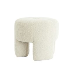 Batoemi fehér bouclé puff
