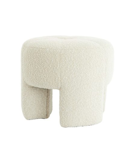 Batoemi fehér bouclé puff