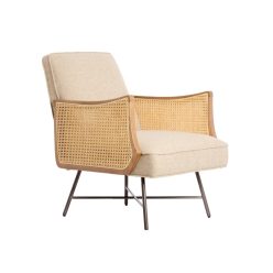 Fiora bézs/rattan fotel