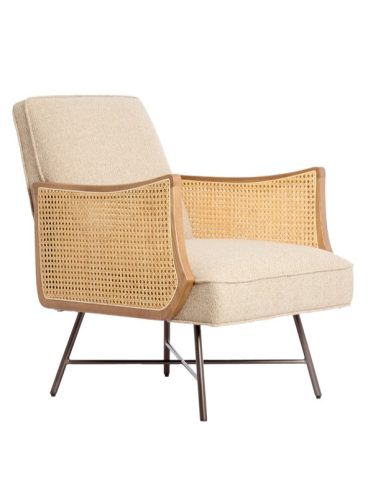 Fiora bézs/rattan fotel