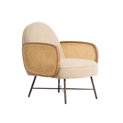 Fienne bézs/rattan fotel