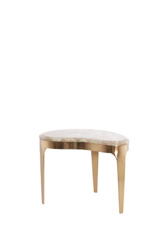 Giulio taupe márvány/antik bronz lerakóasztal S
