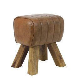 Ramy barna bőr zsámoly M