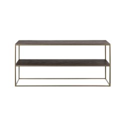 Chisa fekete/antik bronz konzolasztal 
