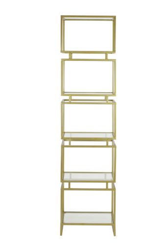 Lucambo üveg/antik bronz polcrendszer M