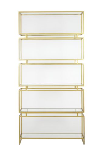Lucambo üveg/antik bronz polcrendszer L