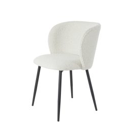 Elyna cream/fekete bouclé karfás szék